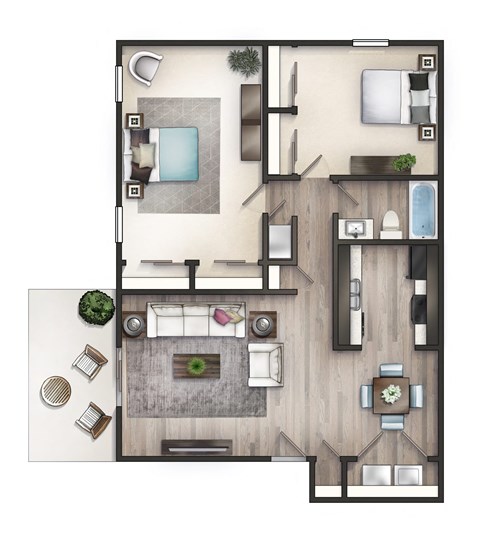 Floor plan 2 bedroom flat